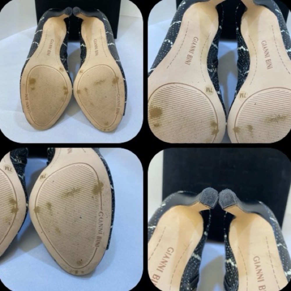 Gianni Bini Snakeskin Leather Peep Toe Ankle Bootie Stiletto Heel 7 - Picture 15 of 15